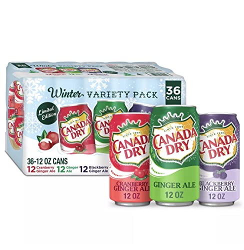 Premium Canada Dry Winter Variety Pack, 12 Ounce (36 Pack) - Limited Time Offer
