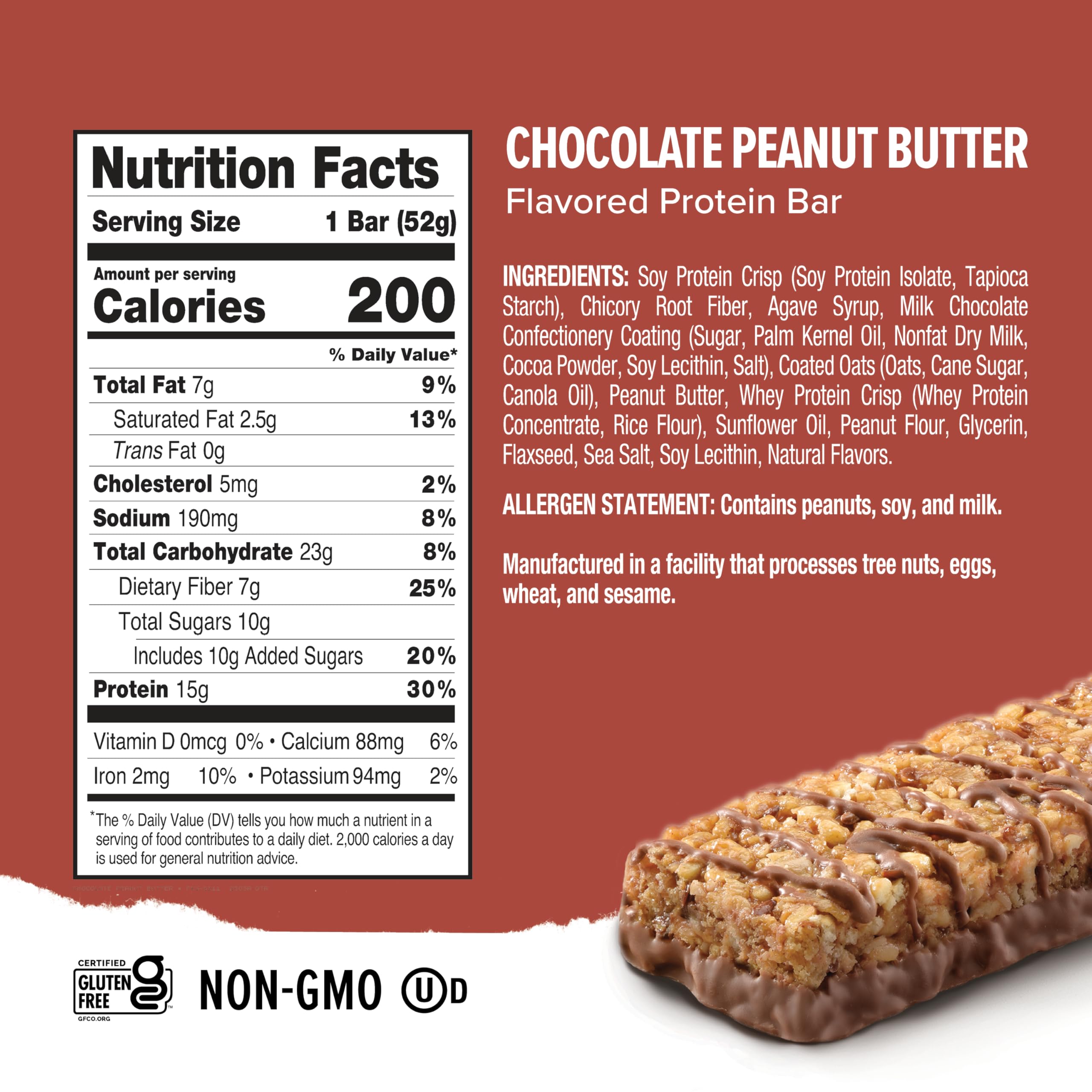 Quality Ready Nutrition CLEAN Bar, 15g Protein for Lean Muscle Mass, 7g Fiber for Satiety, Great for Muscle Building, Muscle Recovery and Weight Loss - Variety Pack (Pack of 24)
