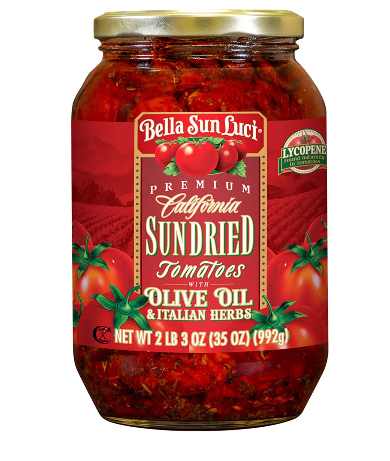 Quality 35 oz Bella Sun Luci Sun Dried Tomatoes Halves in Olive Oil