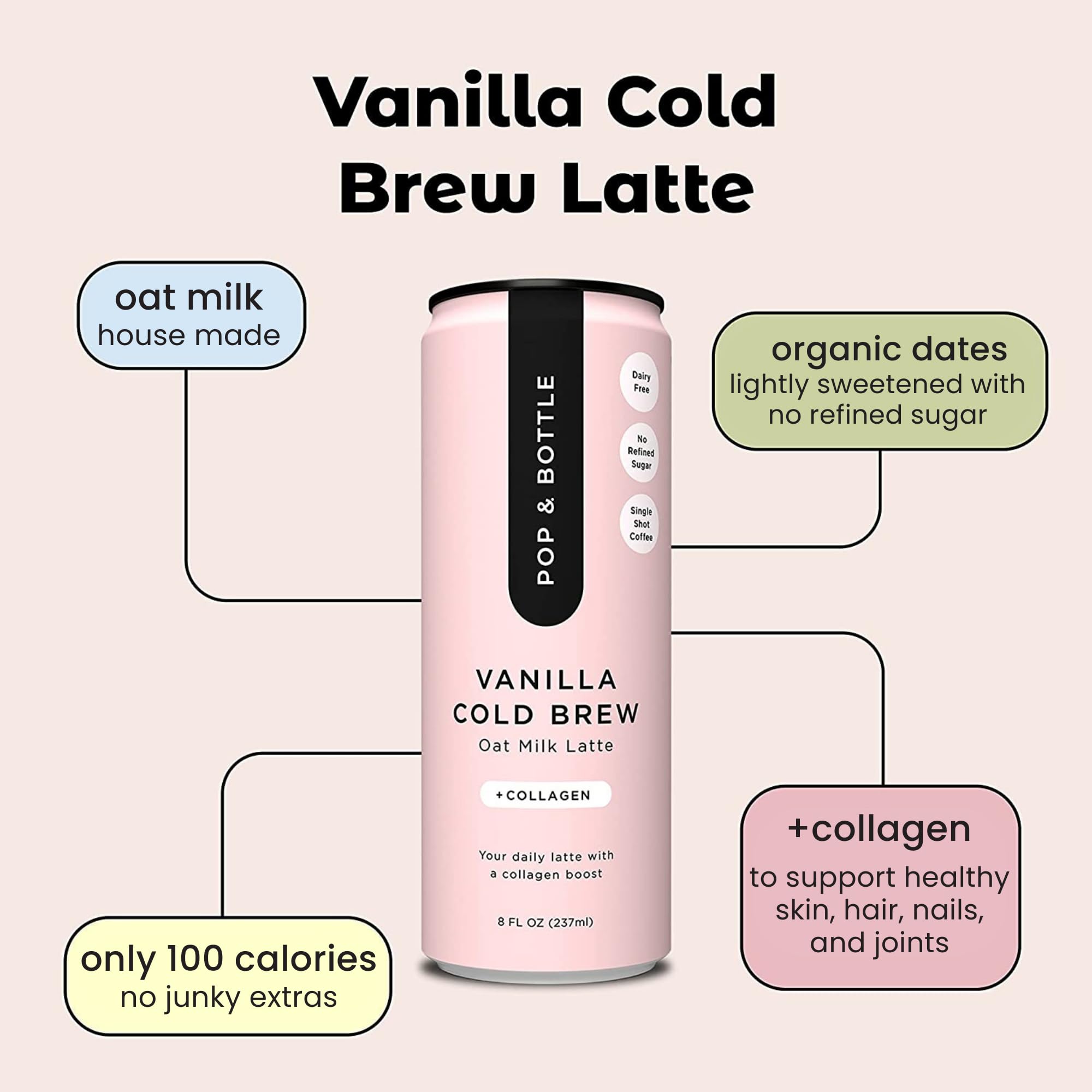 Quality Pop & Bottle Vanilla Oat Milk Latte Flavors - Free Shipping Available