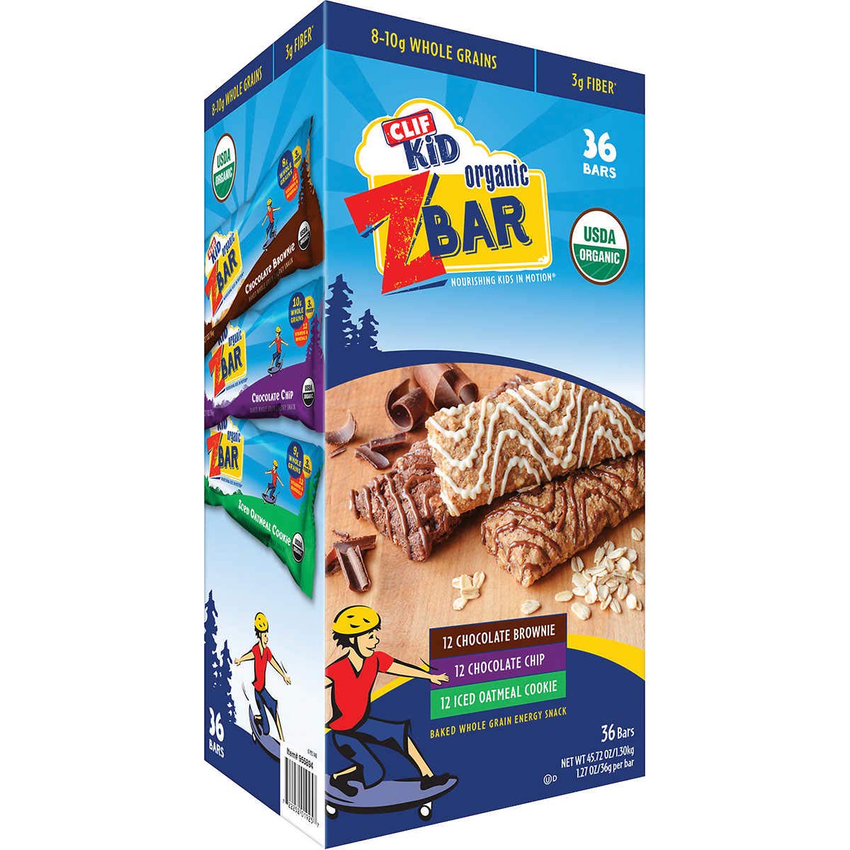 Premium Clif Kid Organic Z Bar, Variety, 1.27 Ounce, 36 Count