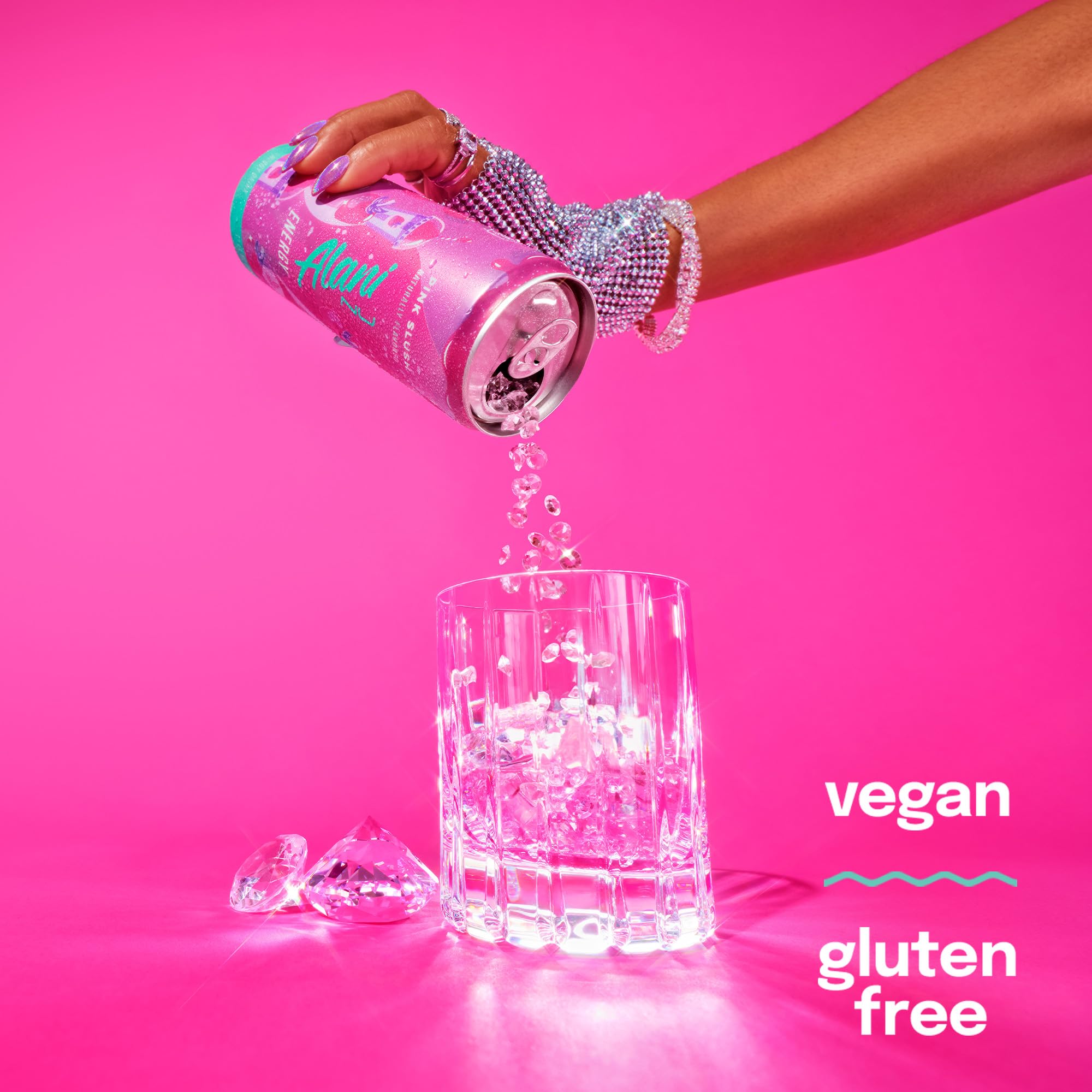 Premium Alani Nu PINK SLUSH Sugar Free, Low Calorie Energy Drinks, 200mg Caffeine, Biotin B Vitamins, Zero Sugar, 10 Calories, 12 Fl Oz Cans, 24 Pack