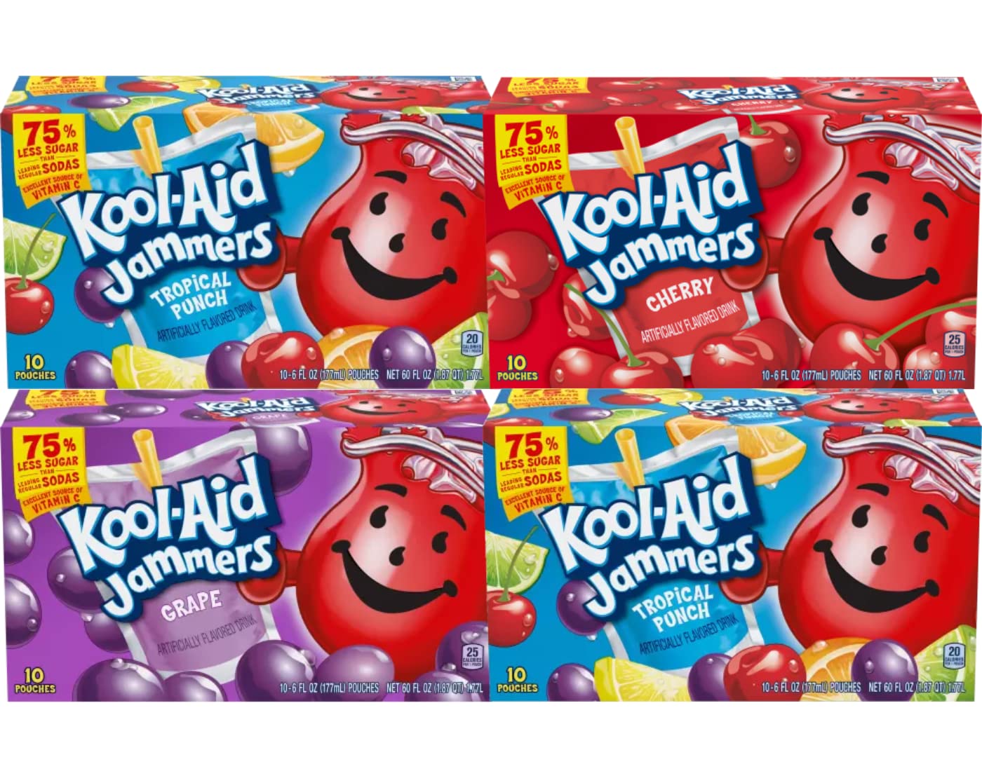 Quality Kool-Aid Jammers Juice Drink Assorted Variety Pack - 6 Fl Oz - (40 Count) In Sanisco Packaging