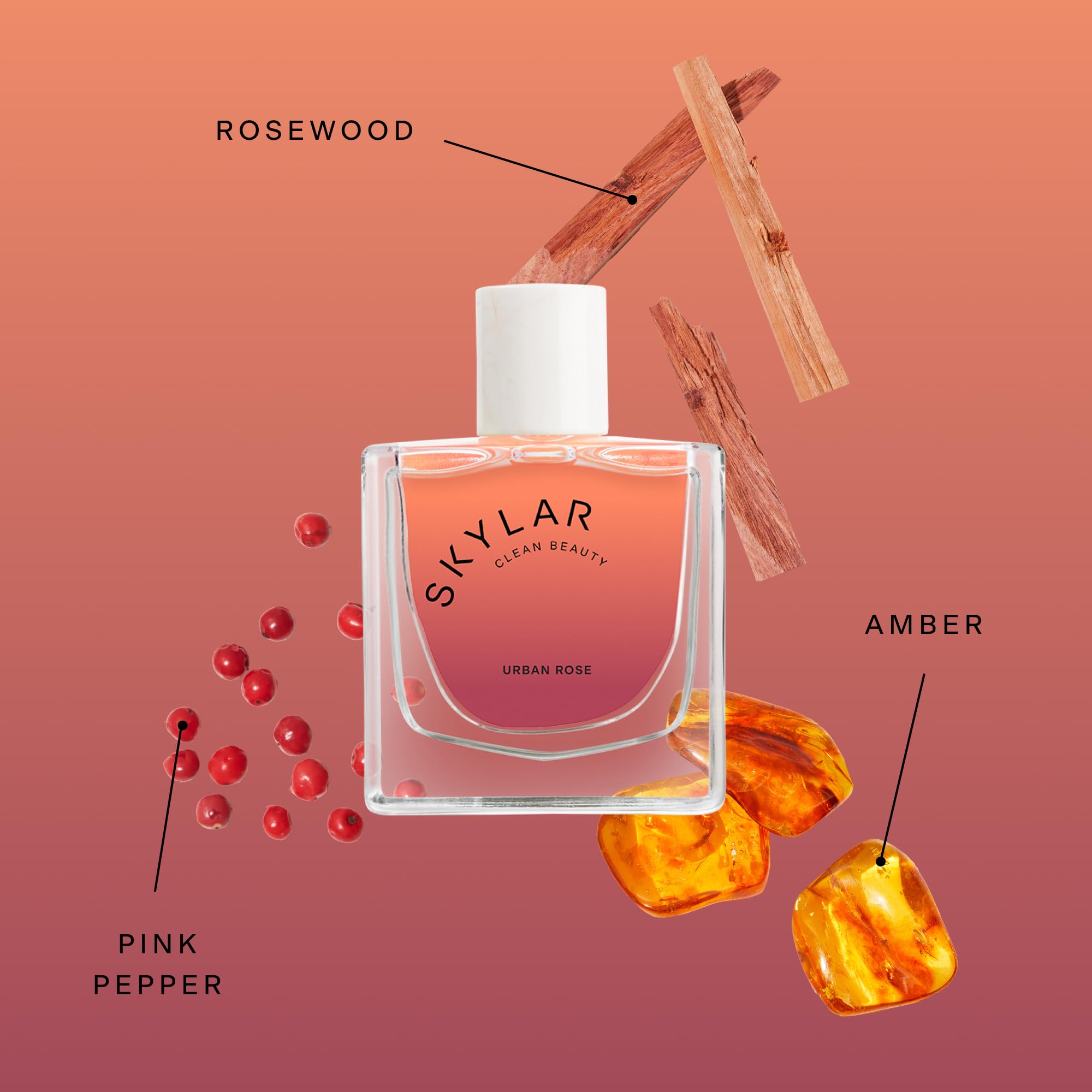 Quality Skylar Urban Rose Eau de Parfum - Hypoallergenic & Clean Perfume for Women & Men, Vegan & Safe for Sensitive Skin - Spicy Floral Perfume with Notes of Pink Pepper, Amber & Rosewood - 50mL /1.7 Fl oz