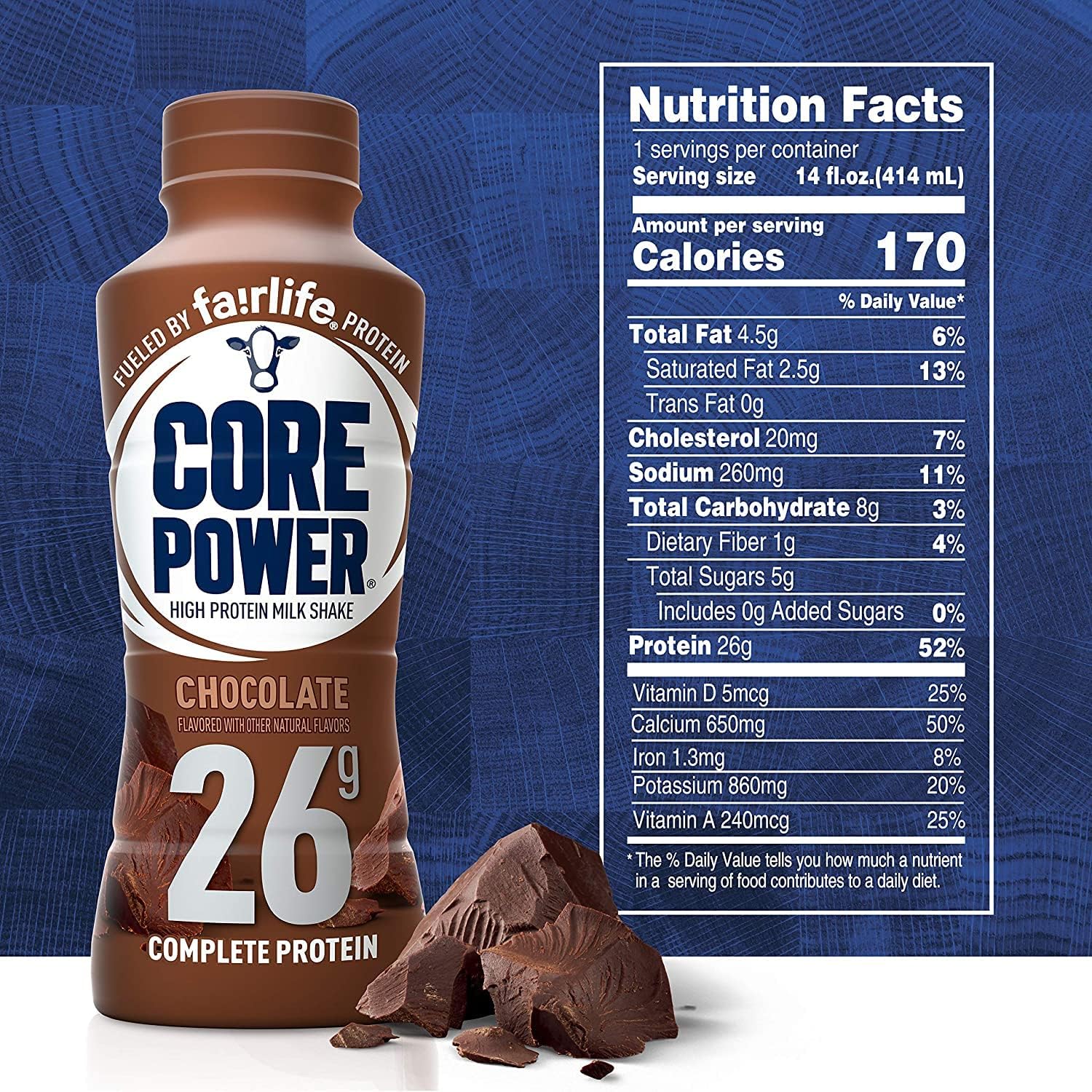 Premium Monocorn Fairlife Core Power 26g Protein Milk Shakes Variety Pack, Ready To Drink for Workout Recovery, 14 Fl Oz (6 - Pack)