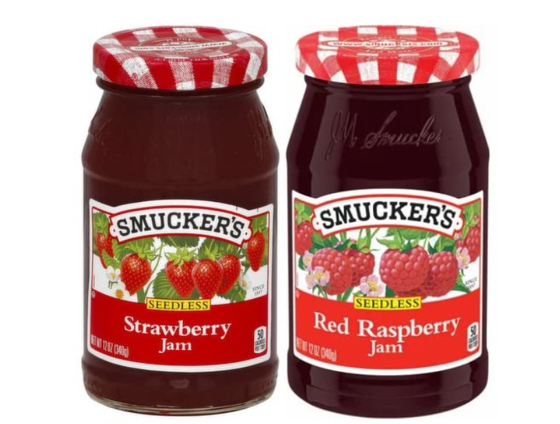 Smucker's Seedless Jam, Strawberry and Red Raspberry, 12 Ounce (Pack of 2)