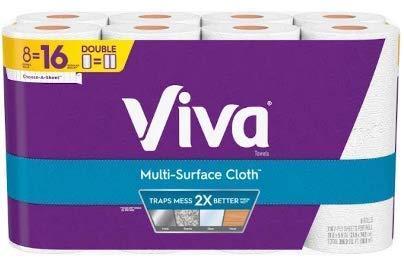 Quality Viva Paper Towels, Choose-A-Sheet, White, 8 Big Rolls (1)