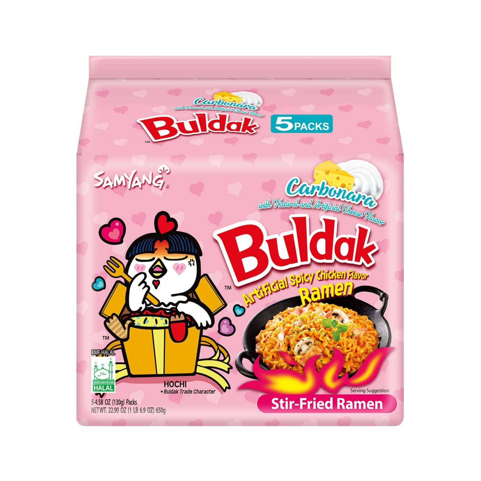 Quality Samyang Buldak Spicy Ramen, Hot Chicken Ramen, Korean Stir-Fried Instant Noodle, Carbonara
