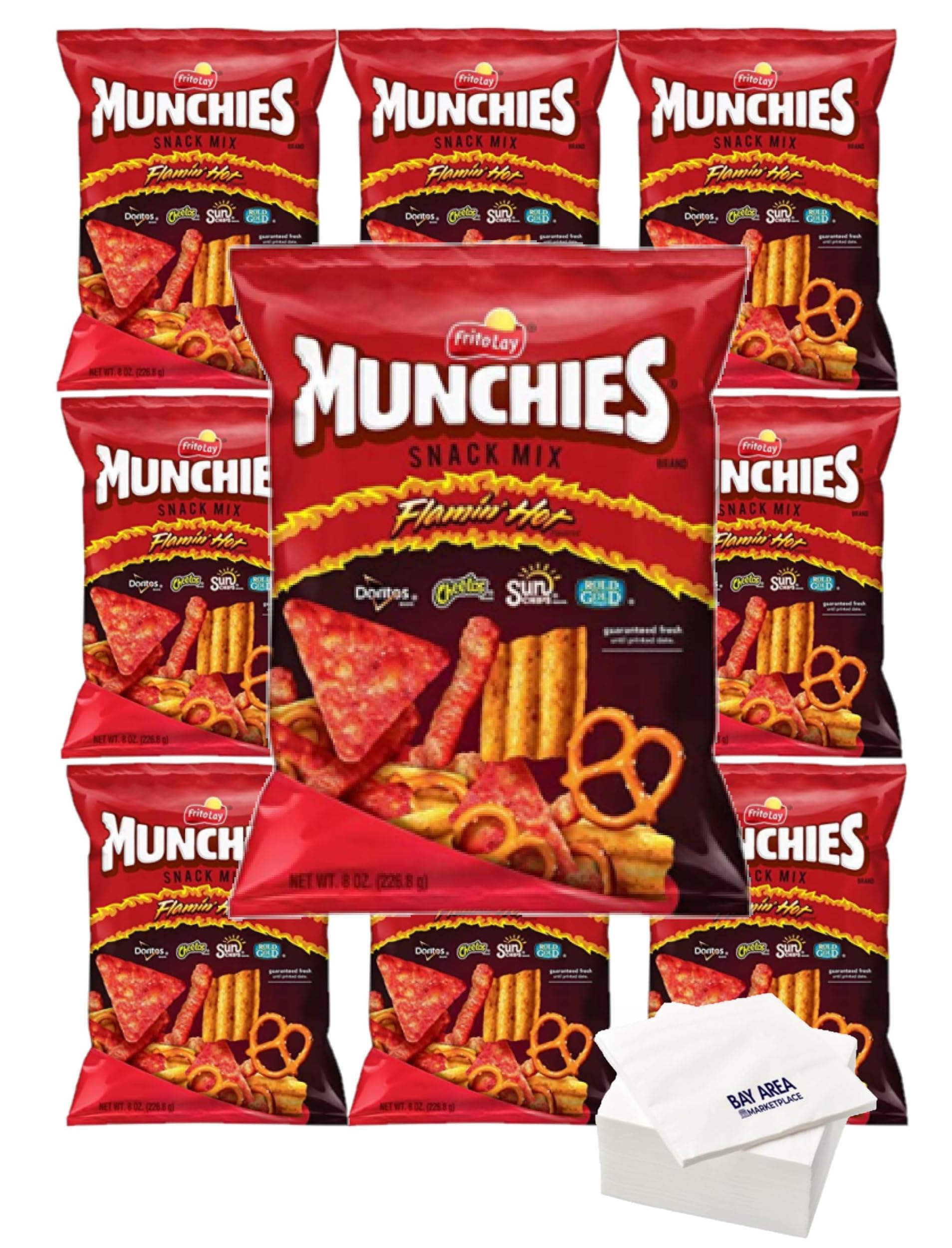 Quality Munchies Snack Mix (pack of 8) (Flamin Hot) - Free Shipping Available