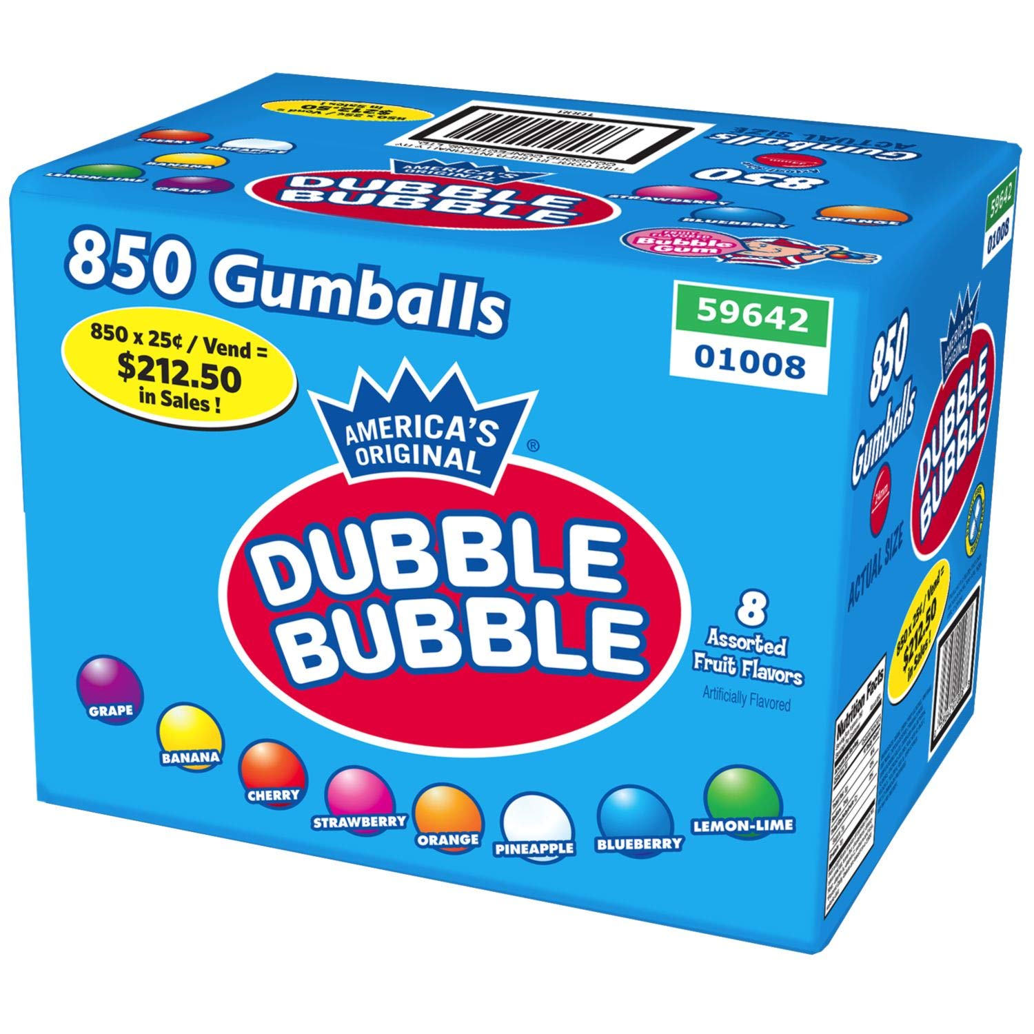 Premium Dubble Bubble Fruit Gumballs 850 ct. A1Q - Shop Today