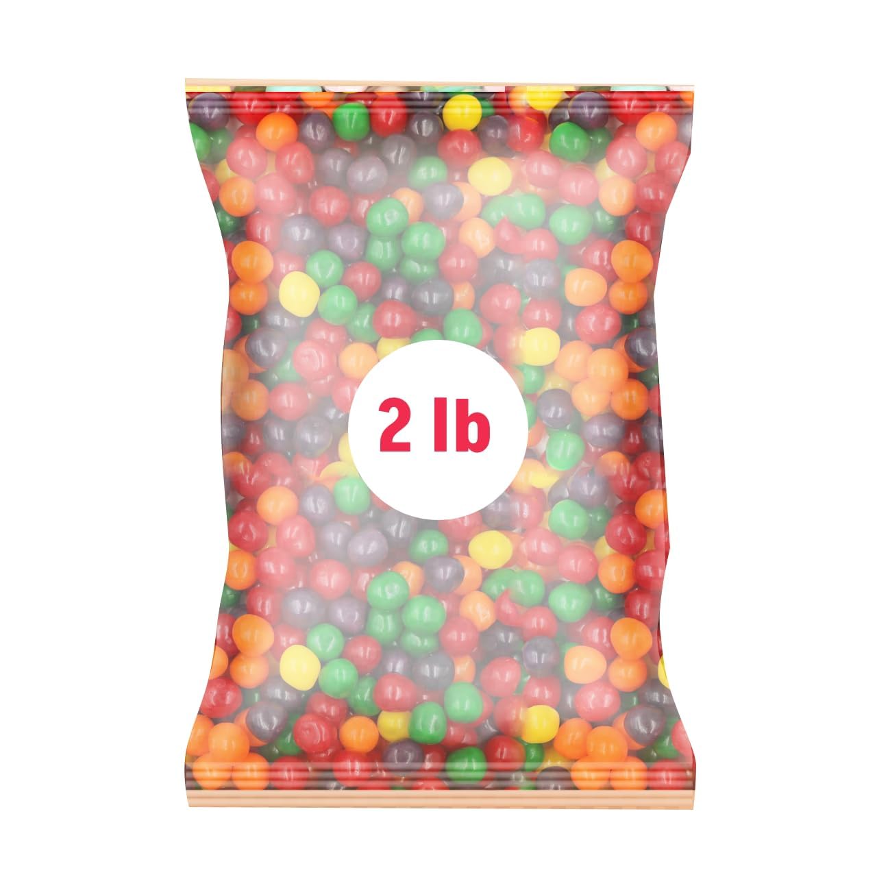 Quality Fruit Sours Chewy Candy Balls Assorted, 2 Pound - Free Shipping Available