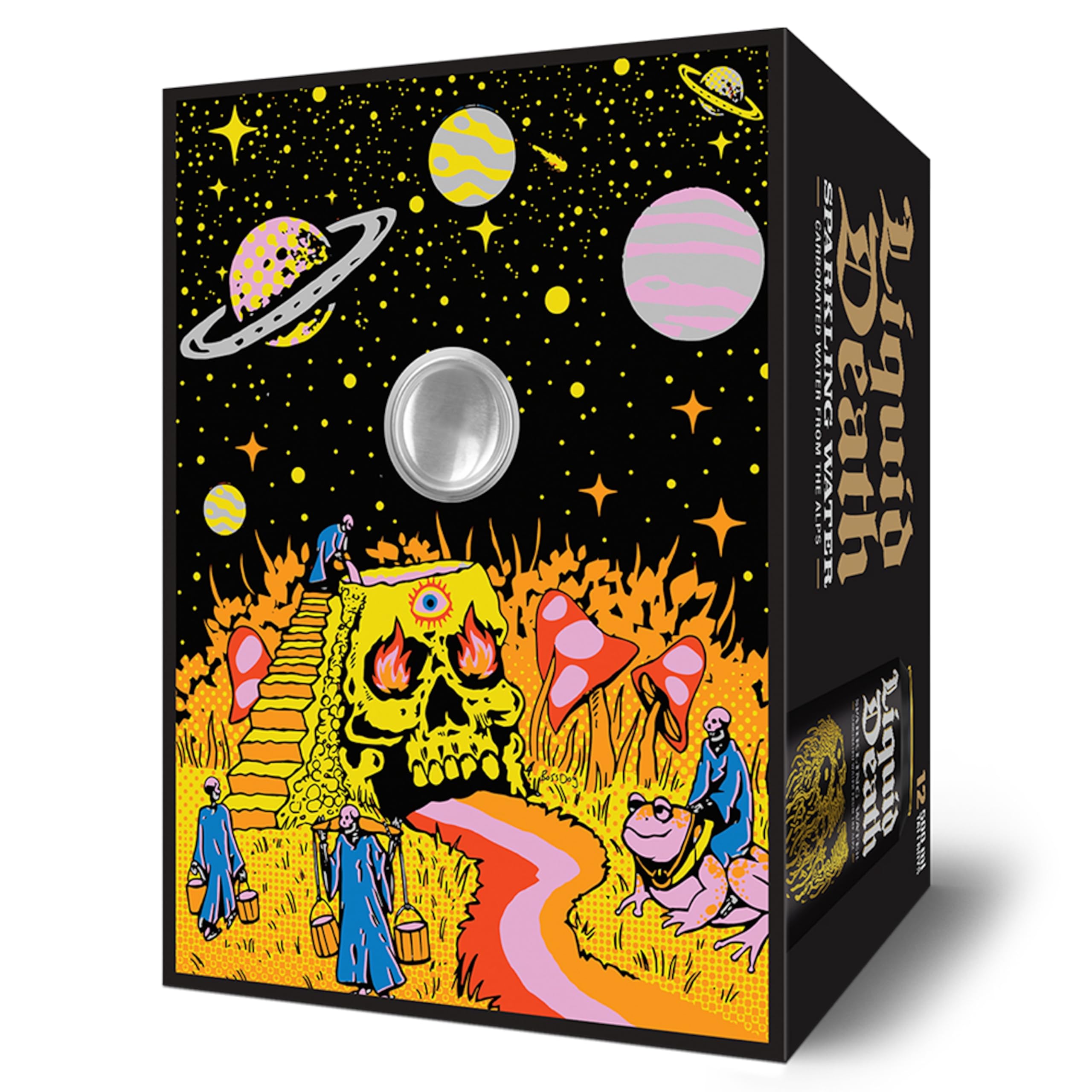 Quality Liquid Death Flavored Sparkling Water with Agave, Convicted Melon, 19.2 oz King Size Cans (8-Pack)