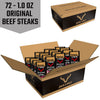 Jack Link's Premium Cuts Beef Steak, Original – Protein Snacks, Meat Snack with 11g of Protein, Made with 100% Beef, Individually Wrapped Bulk Snack Pack for Break Rooms – 1 Oz. (72 Count)