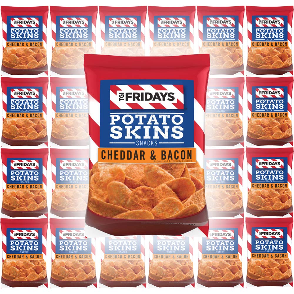 Quality TGI Fridays Potato Skins Snacks, Cheddar & Bacon, 1oz Bag (Pack of 24, Total of 24 Oz)