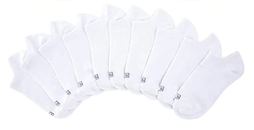 Premium K. Bell Women's No Show Socks, White, 10 Pairs - Best Price Guaranteed