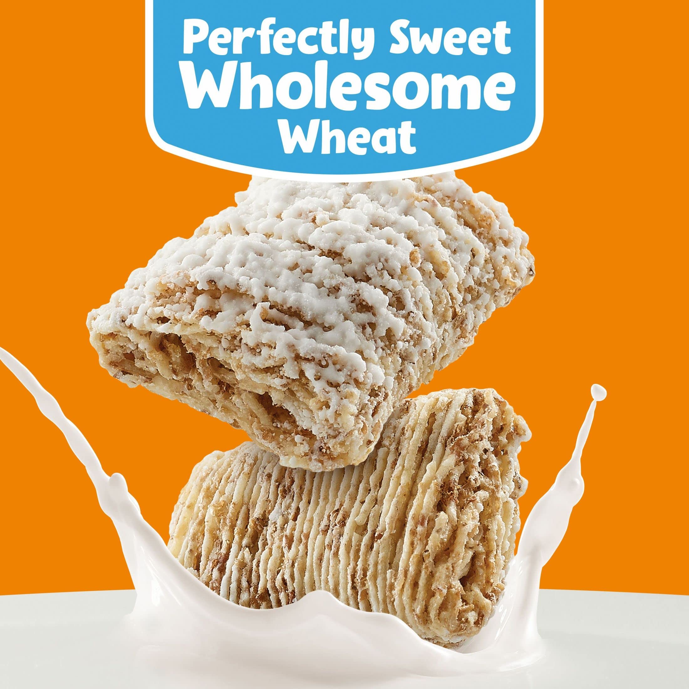 Nutritious Kellogg's Frosted Mini-Wheats Cold Breakfast Cereal, Whole Grain, High Fiber Cereal, Kids Snacks