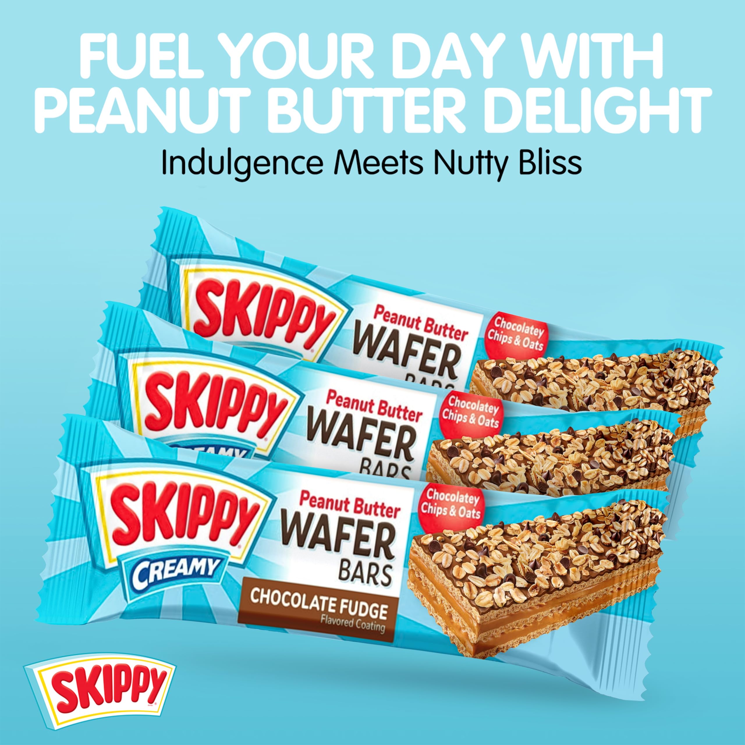 Quality Skippy Creamy Peanut Butter And Chocolate Fudge Wafer Snack Bar, 1.3 Oz, 6 ct (Pack of 6-36 ct)