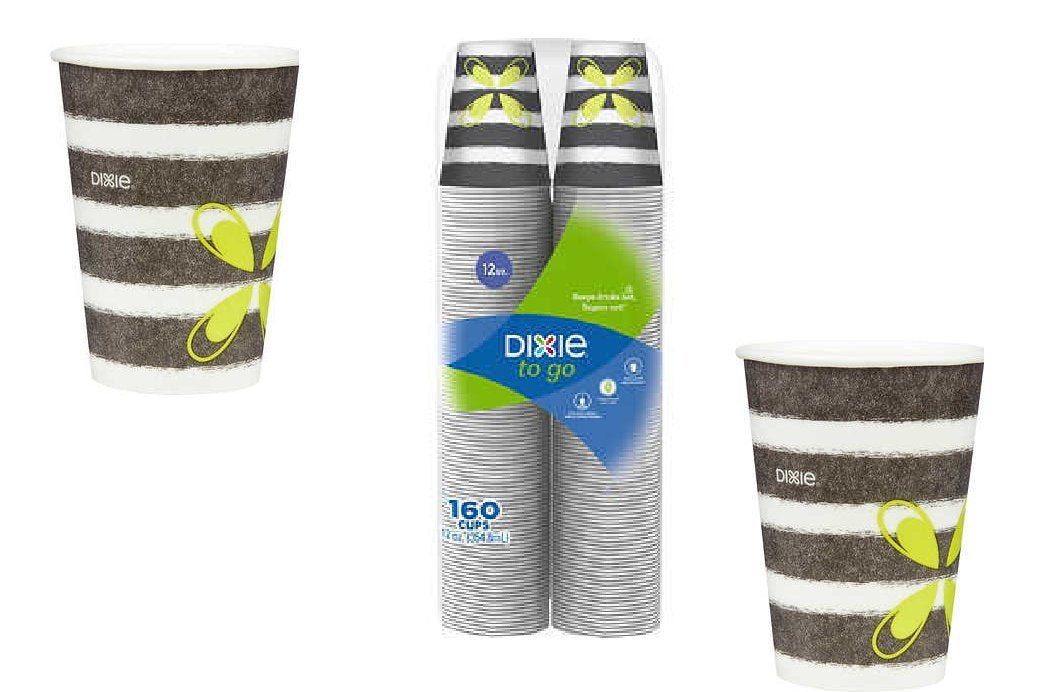 Quality Dixie Comfort 12 oz Hot Cups, 160 Count (Pack of 1), DESIGN 1