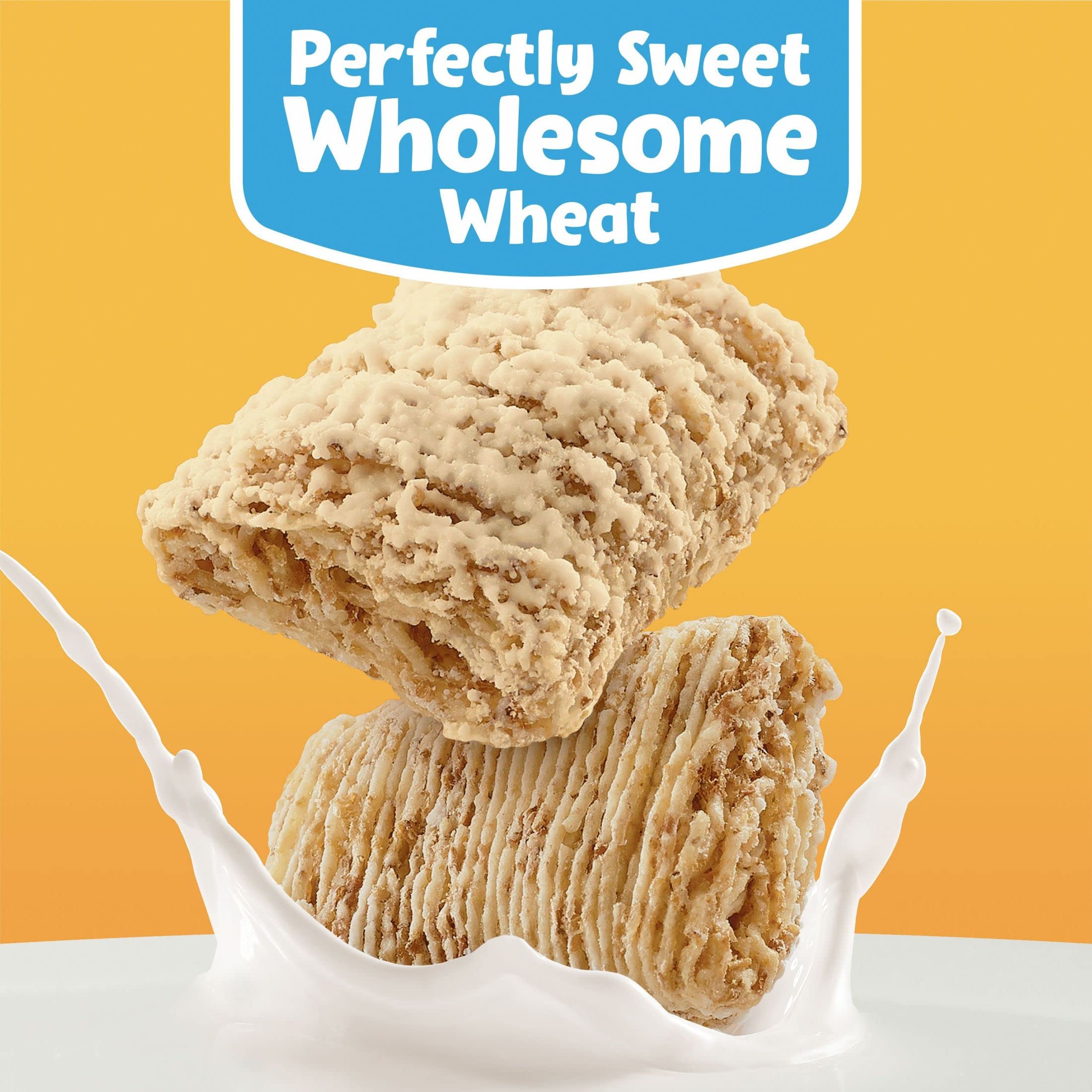 Nutritious Kellogg's Frosted Mini-Wheats Cold Breakfast Cereal, Whole Grain, High Fiber Cereal, Kids Snacks