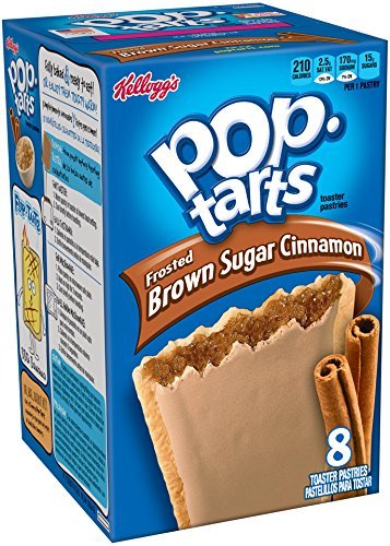 Family Kellogg's Frosted Brown Sugar Pop Tarts, Cinnamon, 14 oz (package of 2 Boxes)