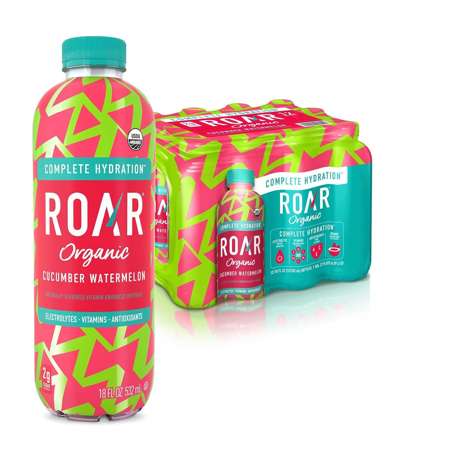Premium ROAR Cucumber Watermelon Hydration Beverage 12 Pack, 18 FZ