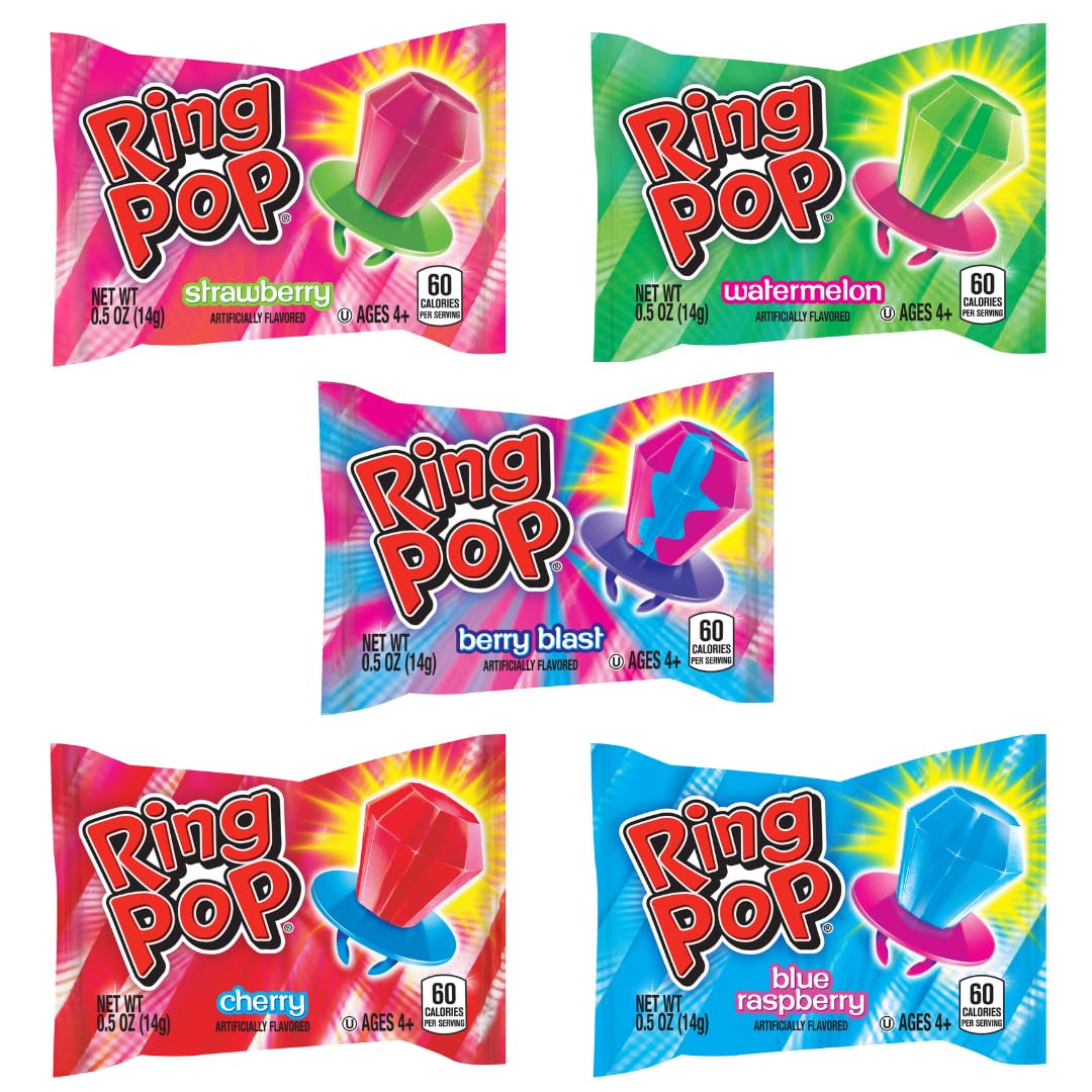 Quality Ring Pop Individually Wrapped Bulk Lollipop- Variety Party Pack