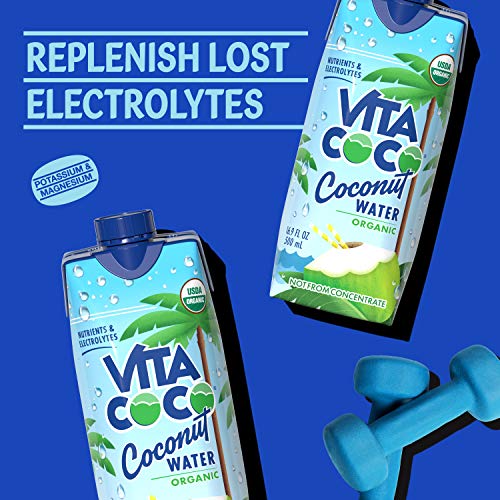 Premium Vita Coco Coconut Water, Pure Organic | Refreshing Coconut Taste | Natural Electrolytes | Vital Nutrients | 16.9 Oz (Pack Of 12)