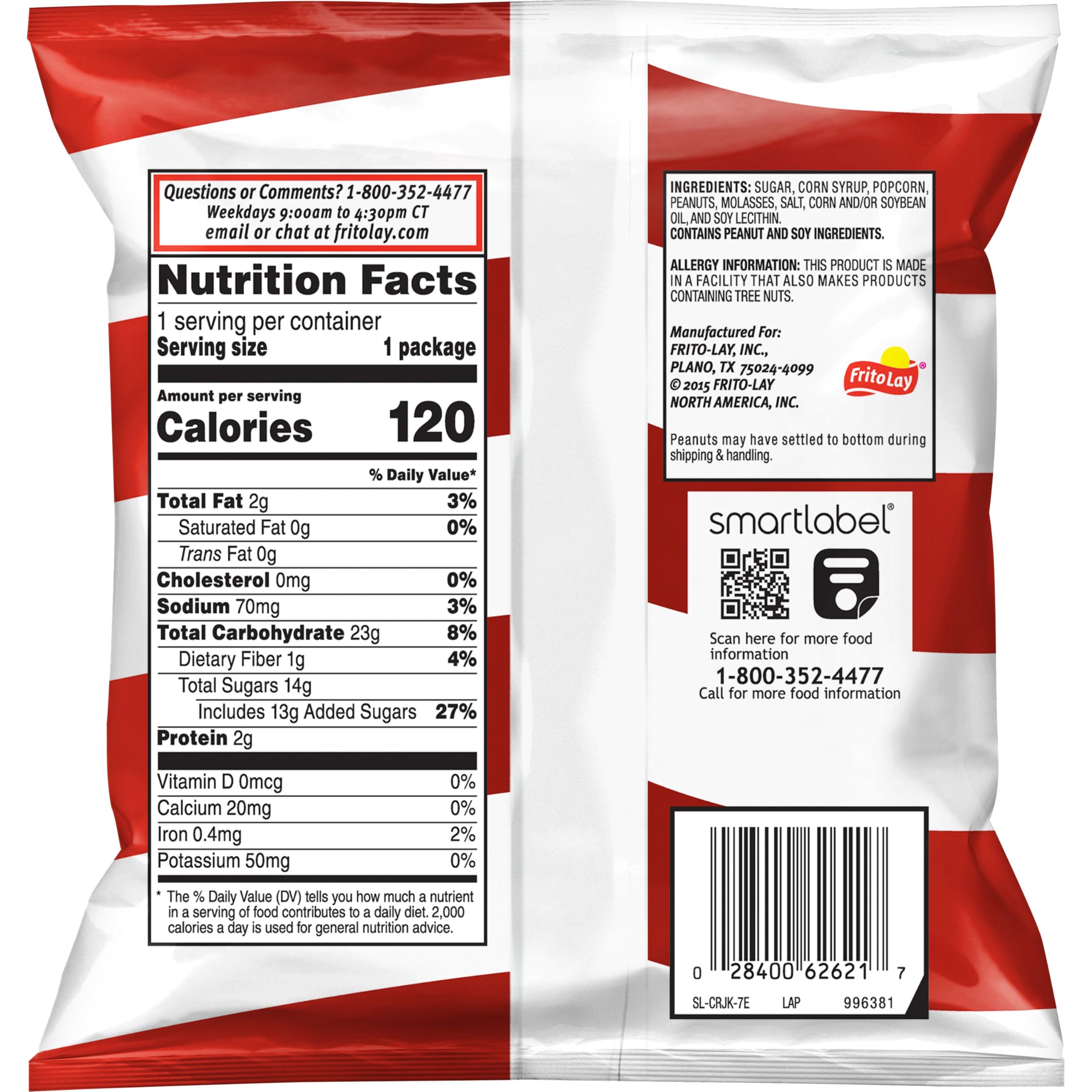 Quality Cracker Jack Original Caramel Coated Popcorn & Peanuts
