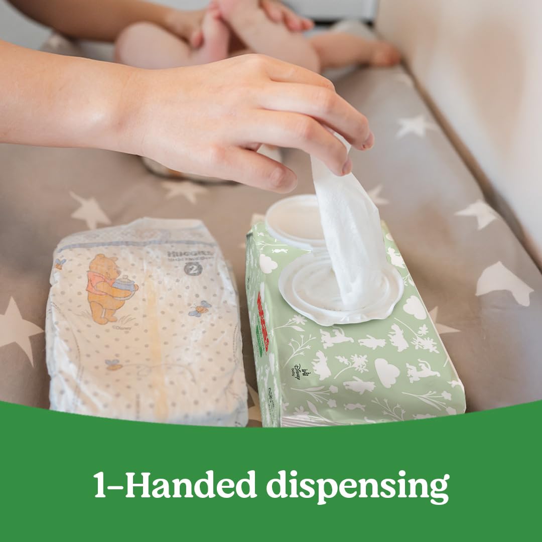 Premium Huggies natural care Unscented Sensitive flip top lid