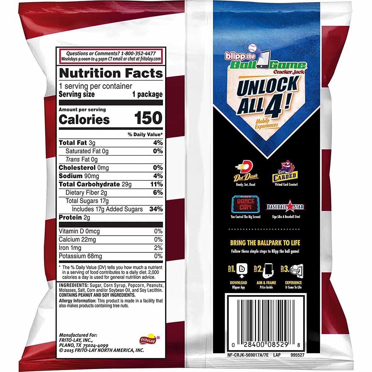 Quality Cracker Jack The Original, 1.25 oz Bags Pack of 12 Caramel Coated Popcorn and Peanuts Snack comes with Bonus Inspirational Magnet by D'Elite Box