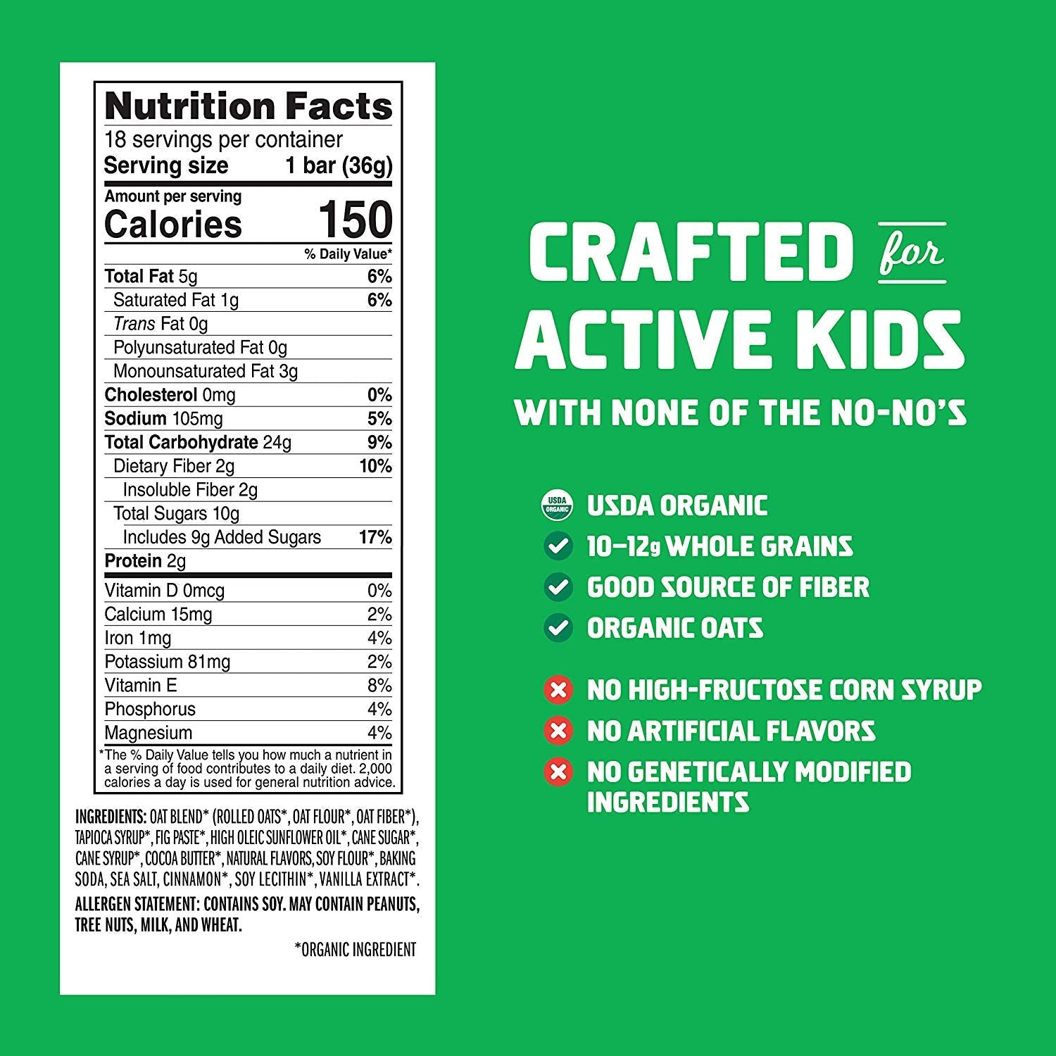 Premium Clif Kid Organic Z Bar, Variety, 1.27 Ounce, 36 Count