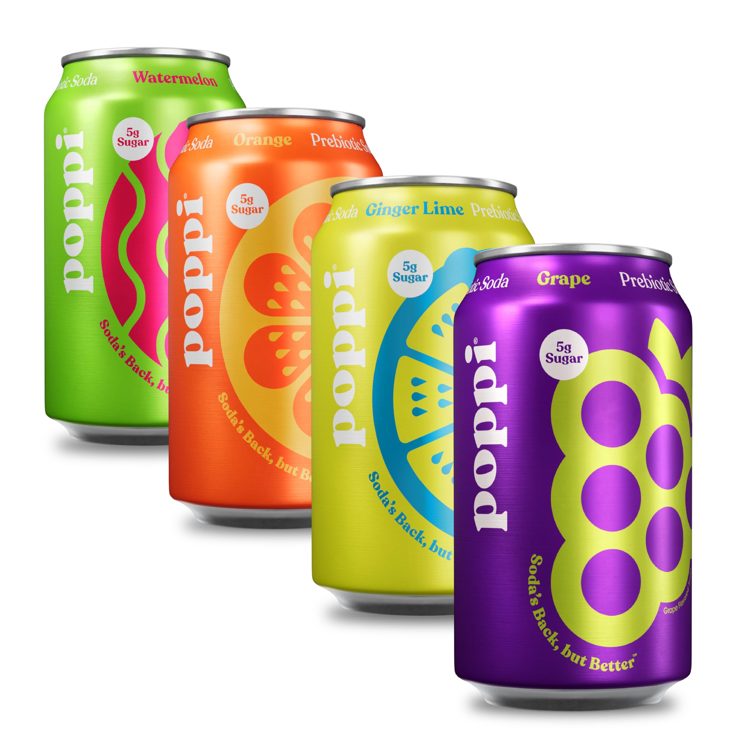 Premium poppi Prebiotic Soda 12 Fl Oz - Limited Time Offer
