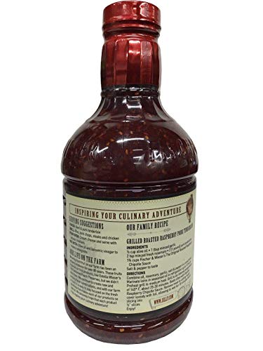 Premium Fischer and Wieser Razzpotle Roasted Raspberry Chipotle Sauce, 40-Ounce Bottle