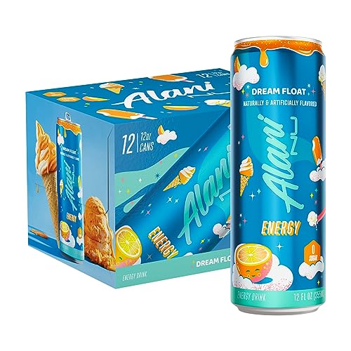 Premium Alani Nu DREAM FLOAT Ice Sugar Free, Low Calorie Energy Drinks | 200mg Caffeine | Antioxidants | Biotin, B Vitamins | Zero Sugar | 15 Calories or Less | 12 Oz Cans | 24 Count