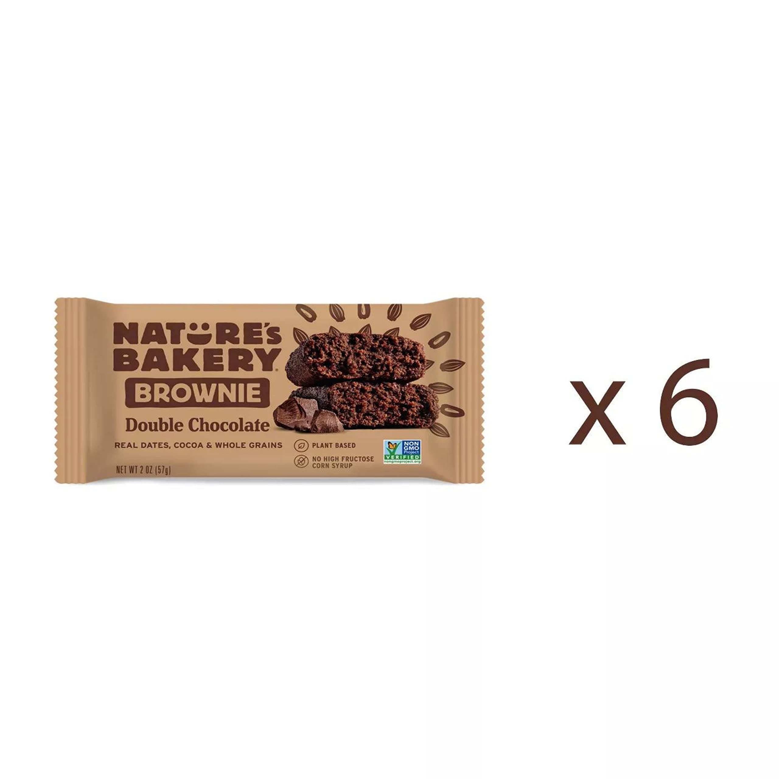 Premium NATURES BAKERY Double Chocolate Brownies, 2 OZ - Best Price Guaranteed