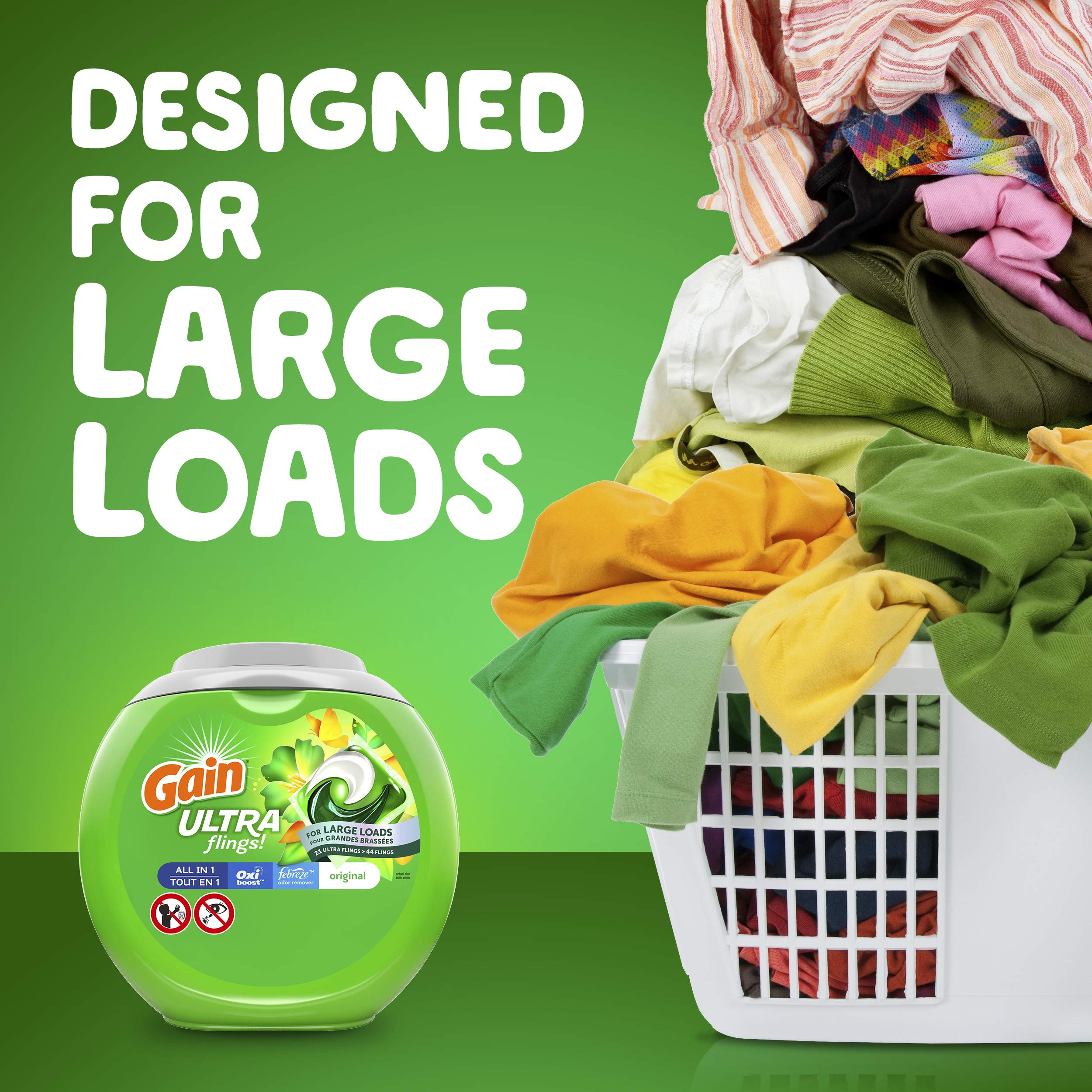 Quality Gain flings! Laundry Detergent Soap Pacs - Best Price Guaranteed
