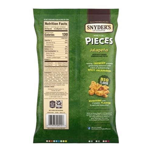 Quality Snyder’s Jalapeño Pretzel Pieces, 2.25 oz, 10 Bags Pack Set