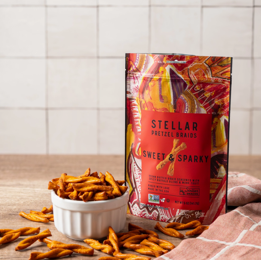 Stellar Pretzel Braids - Sweet & Sparky - 5oz (PACK OF 3)