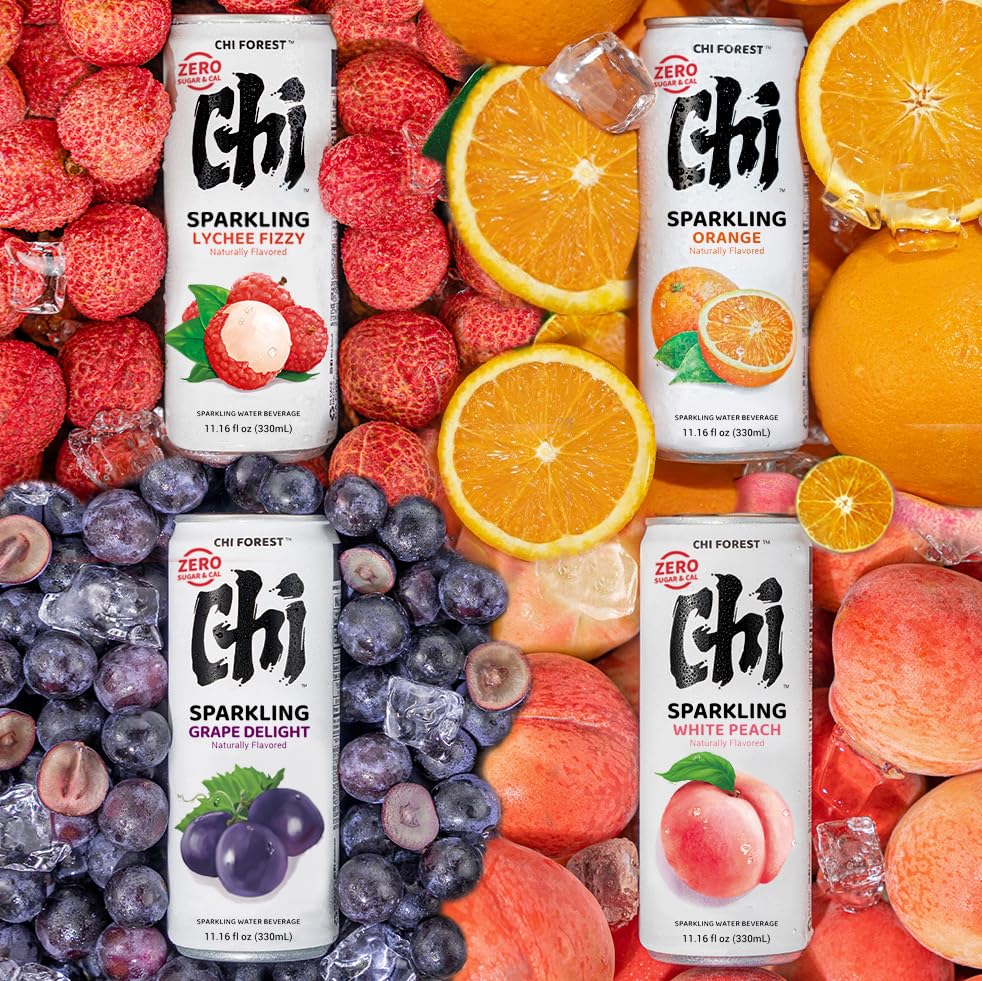 Quality CHI FOREST 4 Flavor Variety Pack Sparkling Water, 11.16 fl oz Cans(24 Pack)