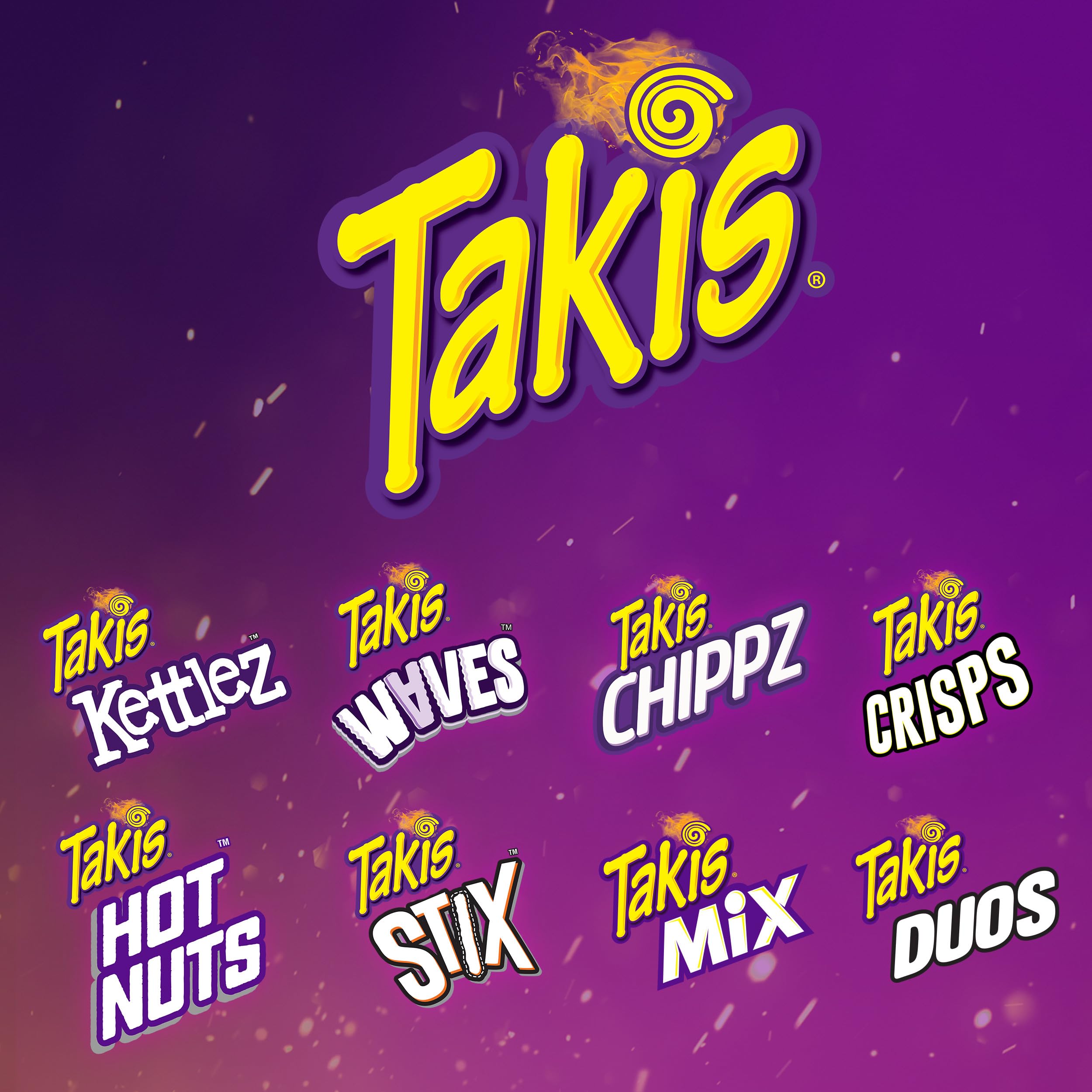 Premium Takis 18 pc / 1 oz Variety Pack, Assorted Flavored Mixed Rolled Tortilla Chips