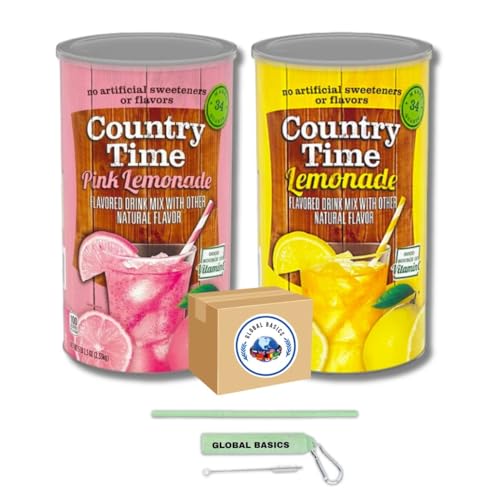 Quality Global Basics Country Time Powdered Drink Mix| Includes Easy Scoop Measuring Cup