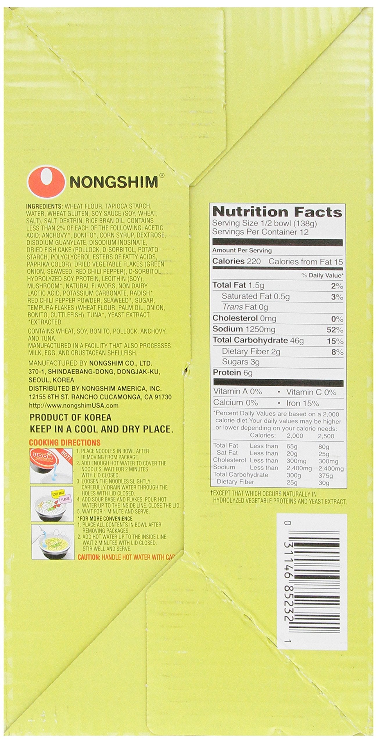 Quality Nongshim Fresh Udon Bowl (pack of 6), 58.41 ounce (pack of 1)