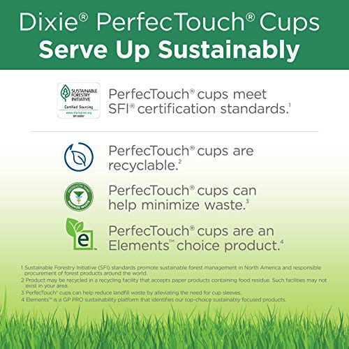 Quality Dixie PerfecTouch 12 oz. Insulated Paper Hot Coffee Cup by GP PRO (Georgia-Pacific), Coffee Haze, 5342CDSBP, 160 Cups Per Case, Coffee Haze Design
