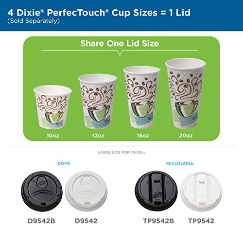 Quality Dixie PerfecTouch 12 oz. Insulated Paper Hot Coffee Cup by GP PRO (Georgia-Pacific), Coffee Haze, 5342CDSBP, 160 Cups Per Case, Coffee Haze Design