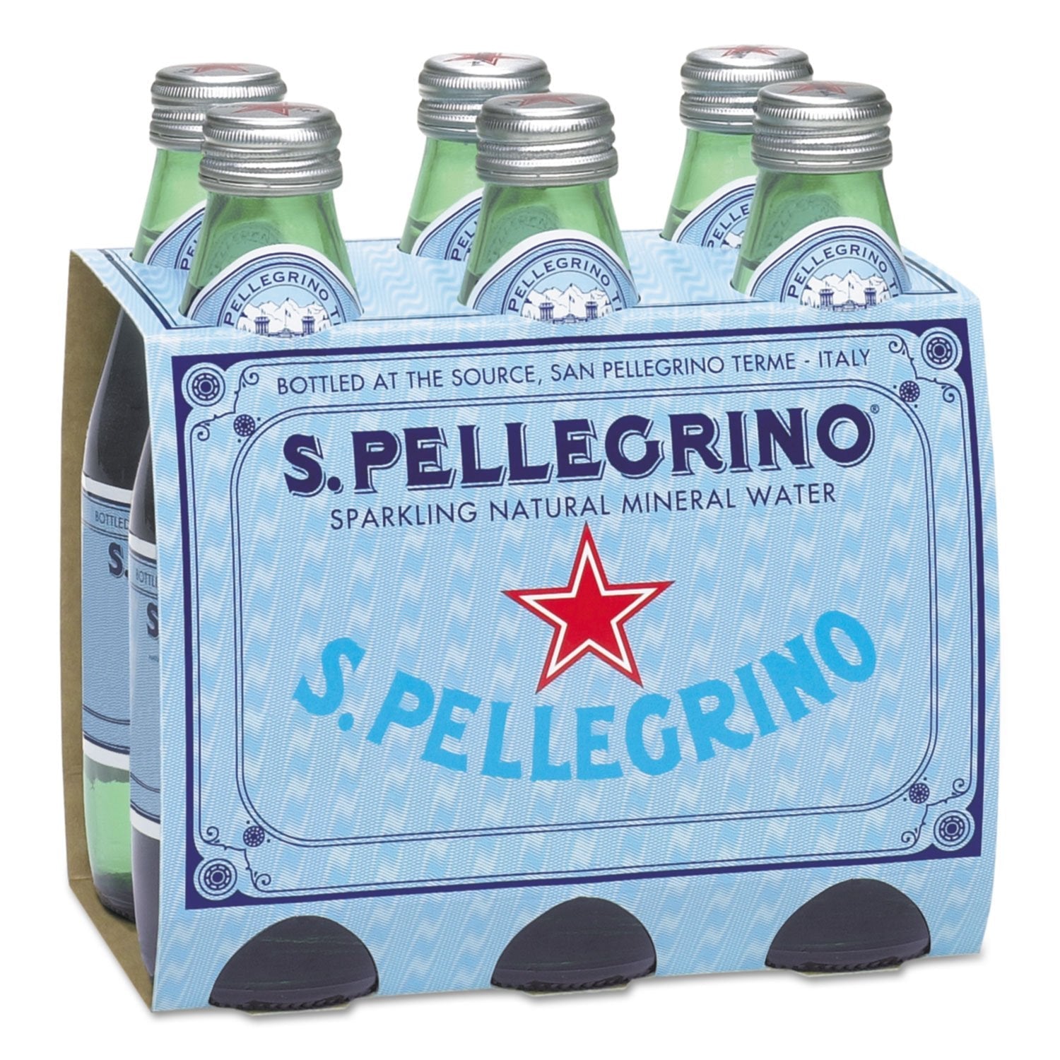 Premium San Pellegrino 80087 Sparkling Natural Mineral Water, 8 oz Bottle, 24/Carton