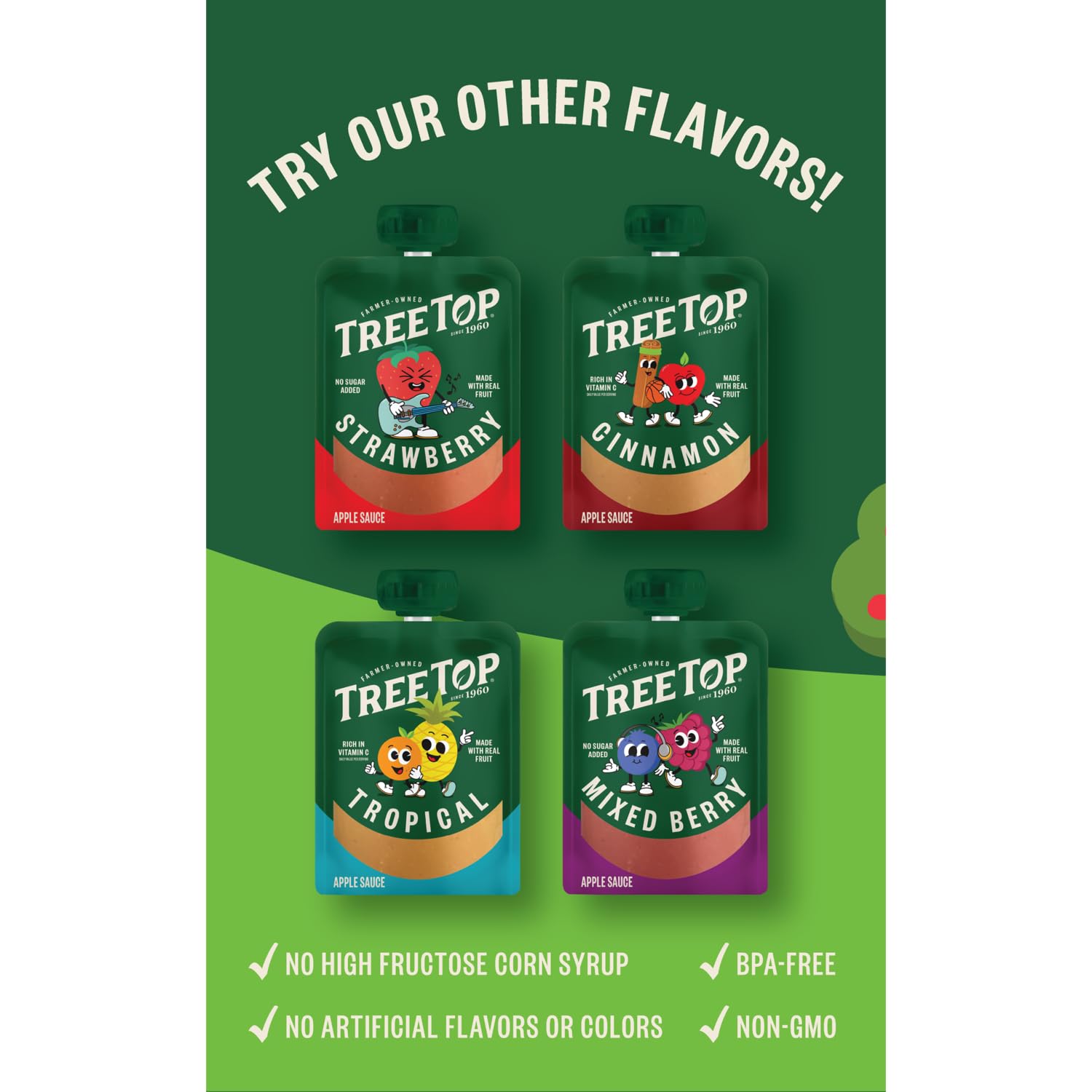 Quality TREE TOP APPLE SAUCE POUCHES, 3.2 OZ., 40 COUNT - Free Shipping Available