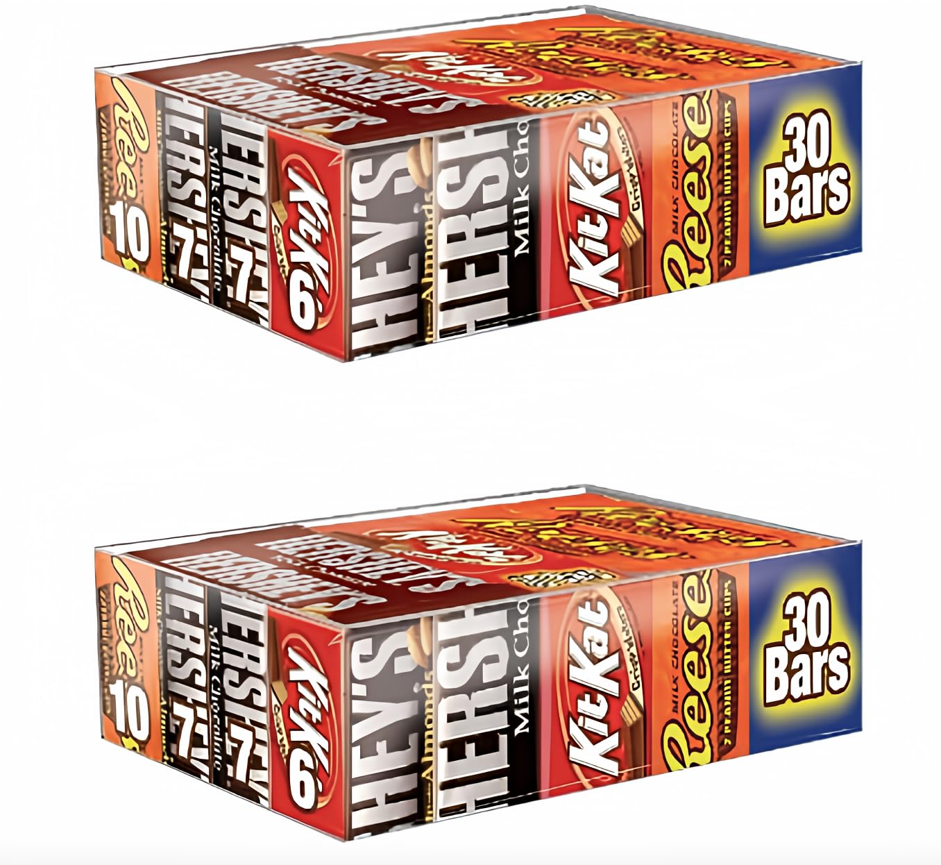 Quality Hershey uxApzl Chocolate Candy Bar Variety Pack, HERSHEYS Milk Chocolate With Almonds, HERSHEYS Milk Chocolate, REESES Peanut Butter Cups, and KIT KAT Bars 30 Count Box (2 Pack)