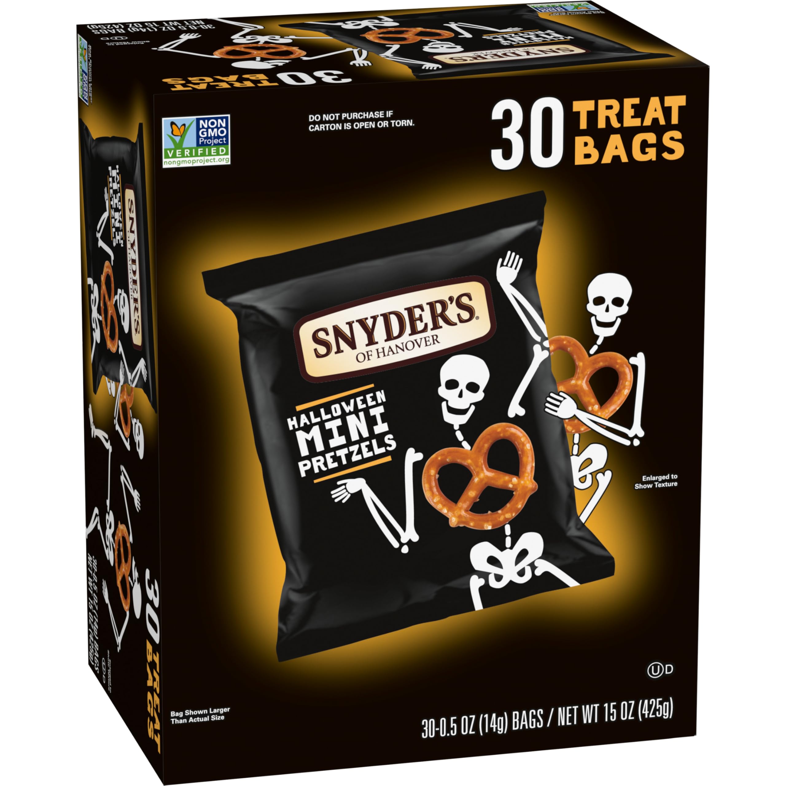 Quality Snyder's of Hanover Mini Pretzels, Halloween Treats Snack Packs, 30 Ct