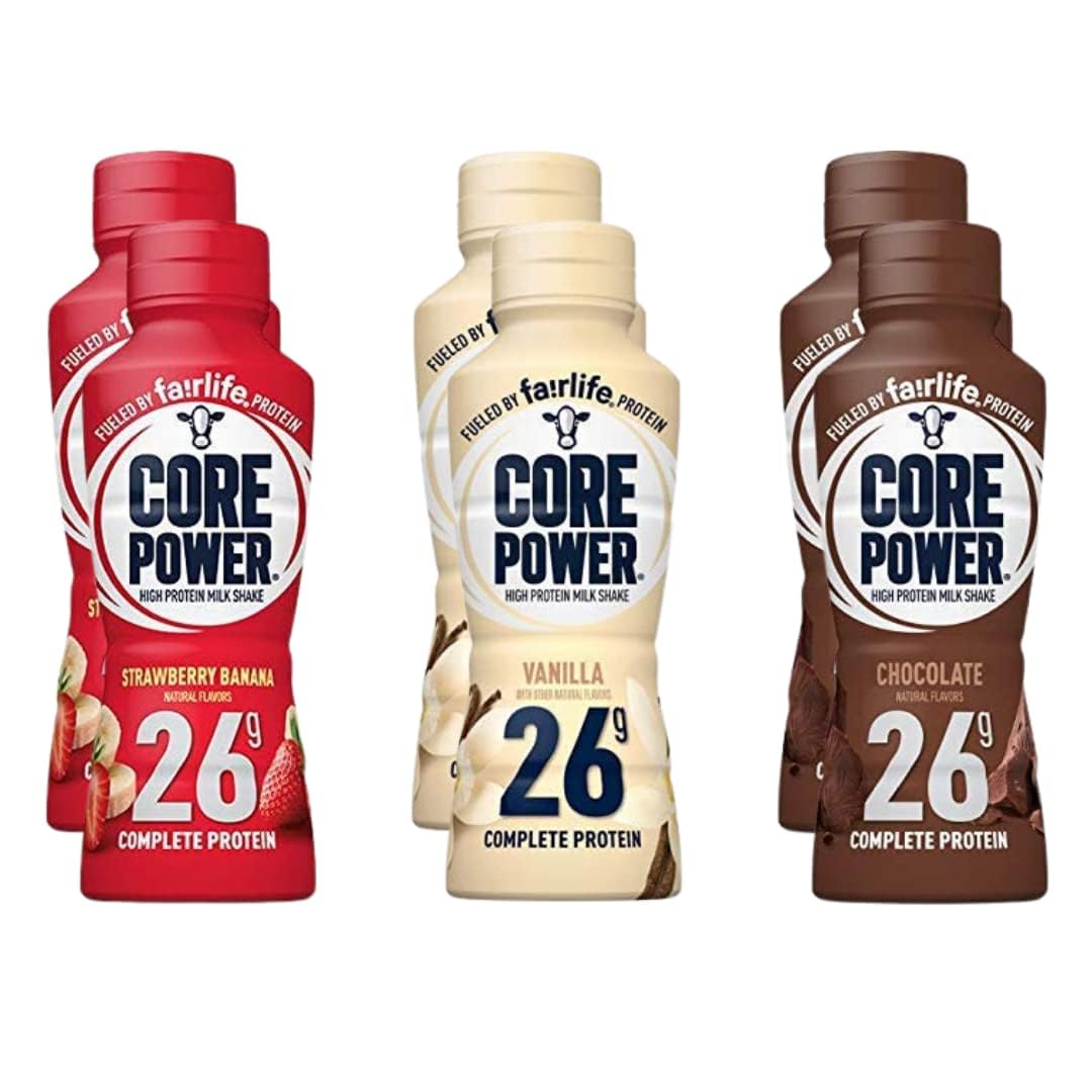 Premium Monocorn Fairlife Core Power 26g Protein Milk Shakes Variety Pack, Ready To Drink for Workout Recovery, 14 Fl Oz (6 - Pack)
