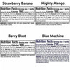 Premium Naked Juice Variety Pack | Strawberry Banana, Mighty Mango, Berry Blast and Blue Machine | No Sugar Added And Non GMO (10 oz., 12 pk.)